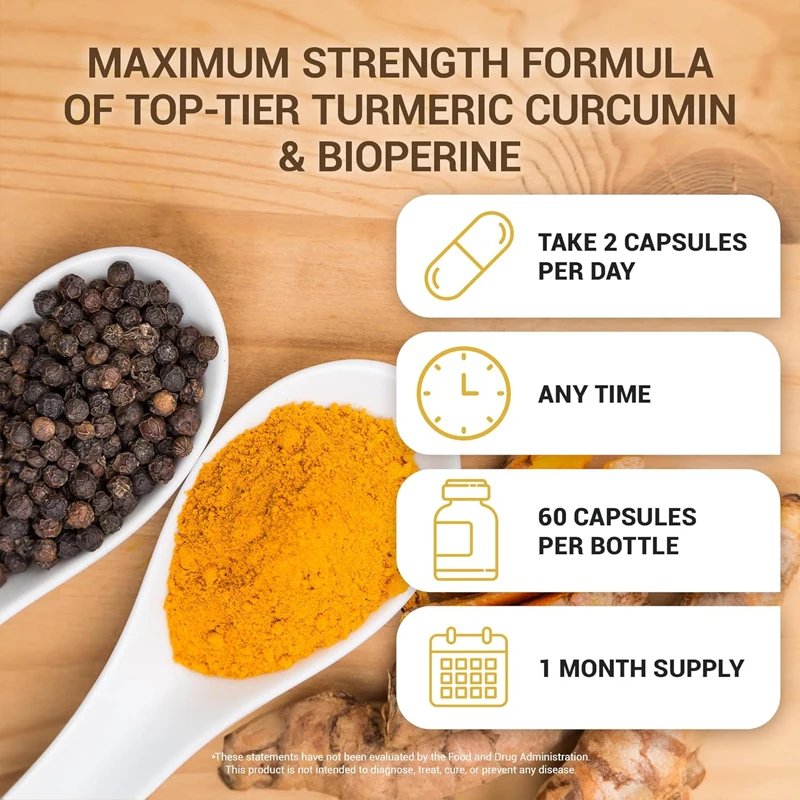 อาหารเสริมขมิ้นพร้อมพริกไทยดำ  - Turmeric Curcumin Capsule บทวิจารณ์และราคา